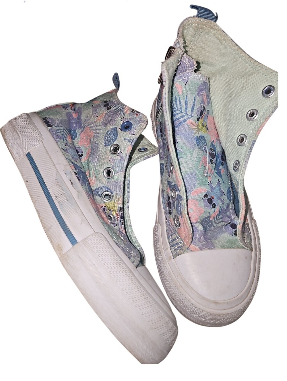 Disney Stitch High-Top Canvas Sneakers - Mint